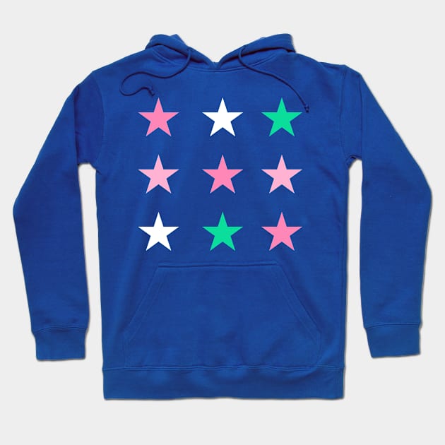 Pink Stars Hoodie by AgneJaspe